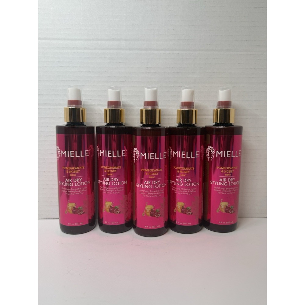 5 New Mielle Pomegranate & Honey Blend Air Dry Styling Lotion 8 FL OZ EA